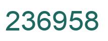 Number 236958 green image