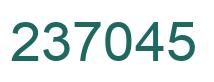 Number 237045 green image