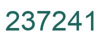Number 237241 green image