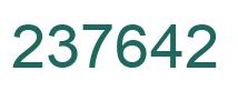 Number 237642 green image