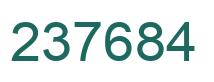 Number 237684 green image