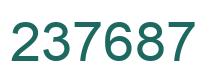 Number 237687 green image