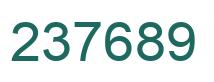 Number 237689 green image