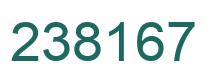 Number 238167 green image