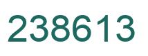 Number 238613 green image