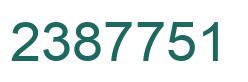 Number 2387751 green image