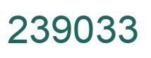 Number 239033 green image