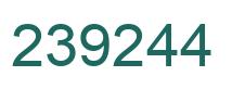 Number 239244 green image