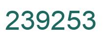 Number 239253 green image