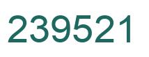 Number 239521 green image
