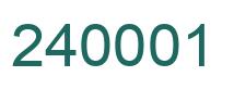 Number 240001 green image