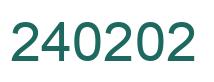 Number 240202 green image
