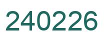 Número 240226 imagen verde