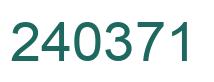 Number 240371 green image