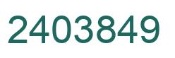 Number 2403849 green image