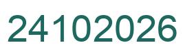 Number 24102026 green image