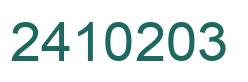 Number 2410203 green image