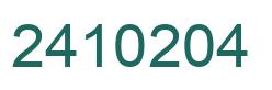 Number 2410204 green image