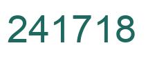 Number 241718 green image