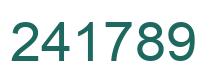 Number 241789 green image