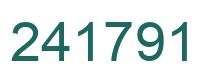 Number 241791 green image