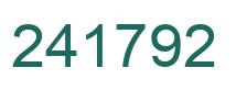 Number 241792 green image