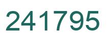 Number 241795 green image