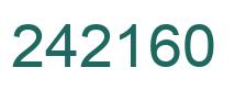 Number 242160 green image