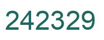 Number 242329 green image