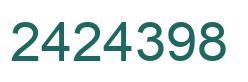 Number 2424398 green image