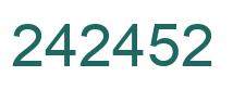 Number 242452 green image