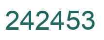 Number 242453 green image