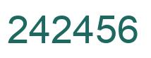 Number 242456 green image