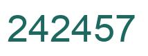 Number 242457 green image