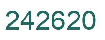 Number 242620 green image
