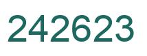 Number 242623 green image