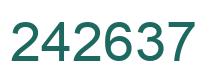 Number 242637 green image