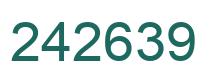 Number 242639 green image