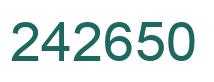 Number 242650 green image