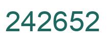 Number 242652 green image