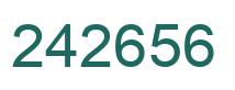 Number 242656 green image