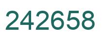 Number 242658 green image