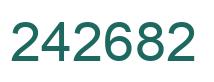 Number 242682 green image