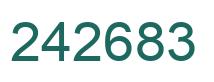 Number 242683 green image