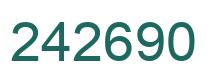 Number 242690 green image
