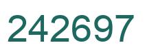 Number 242697 green image