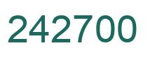 Number 242700 green image