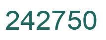 Number 242750 green image
