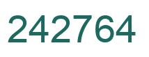 Number 242764 green image