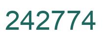 Number 242774 green image